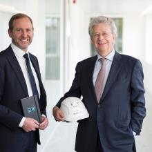 Olivier Vandooren, directeur-generaal Buildwise (links) en Johan Willemen, voorzitter Buildwise